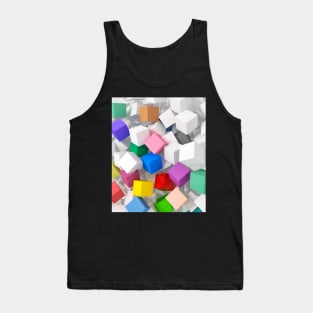 3D colored Candy cubes Tank Top